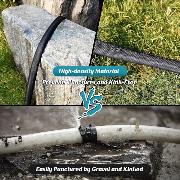 Garden Hose Non-Expanding 100ft, Flexible Garden Hose with 10 Function Hose Nozz - Picture 5 of 7